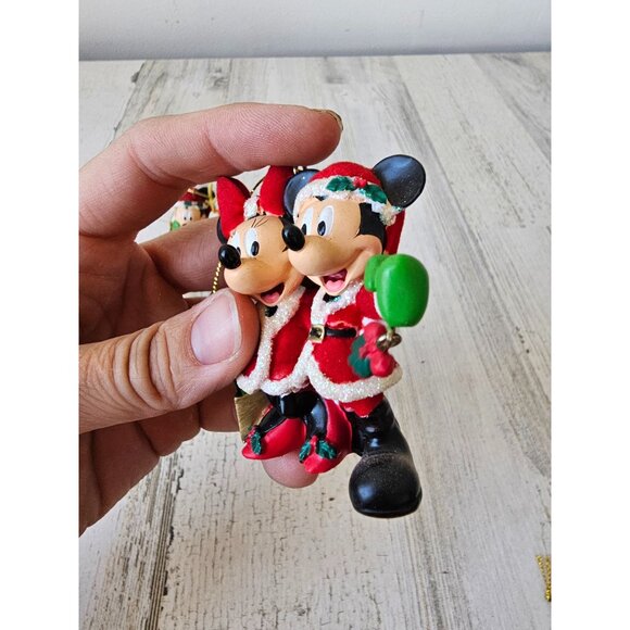 Mickey mouse mini Pluto ornament felt sparkle glitter ornament Xmas tree set - Picture 7 of 11